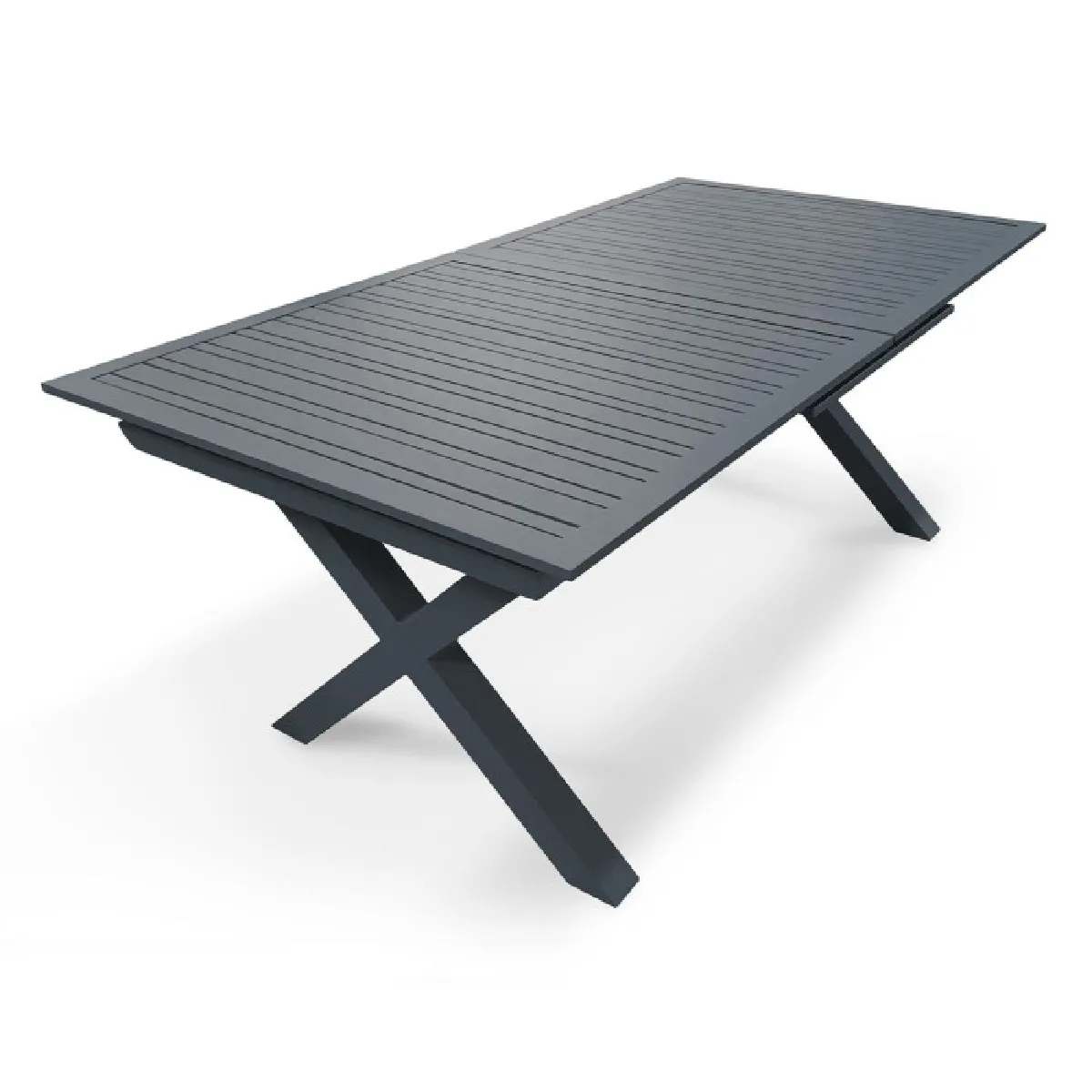 Paris Prix Gris Table De Jardin Ronde Extensible - Anthracite