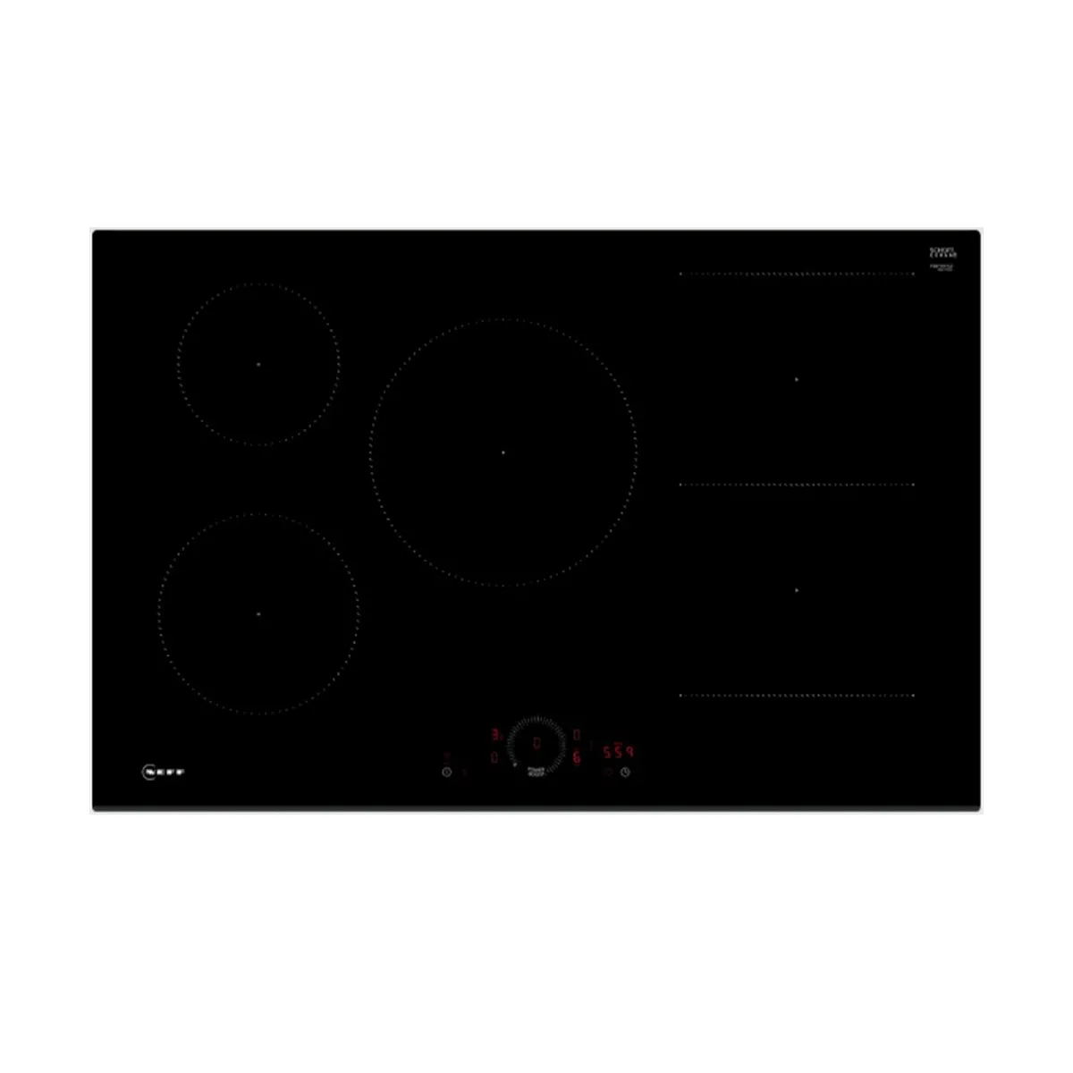 NEFF Plaque de cuisson &agrave; induction 80cm 5 foyers 7400w - T58FHW1L0 - N70 - 