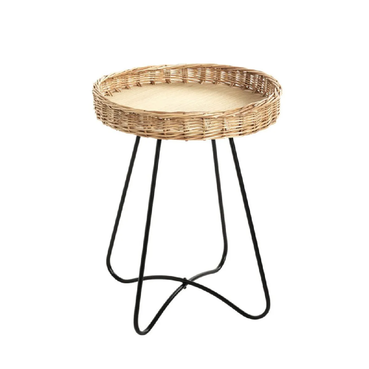 Paris Prix Beige Table D'appoint Osier Irène