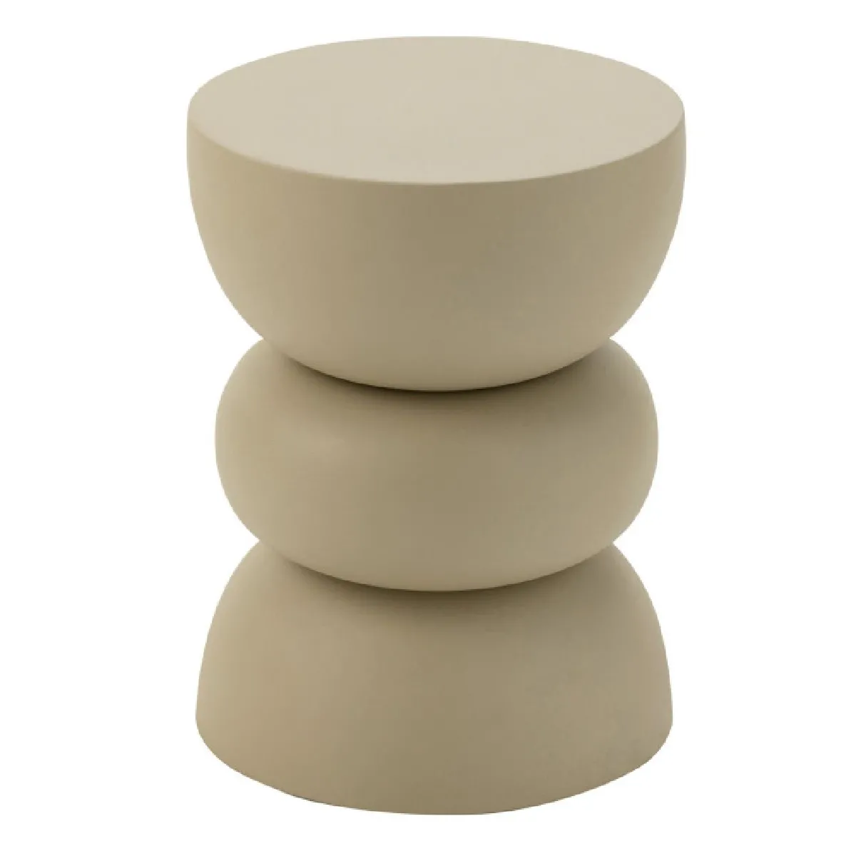 Non Communiqué Beige Table D'apppoint Design En Métal "Lise" 43Cm Ivoire - Image 2
