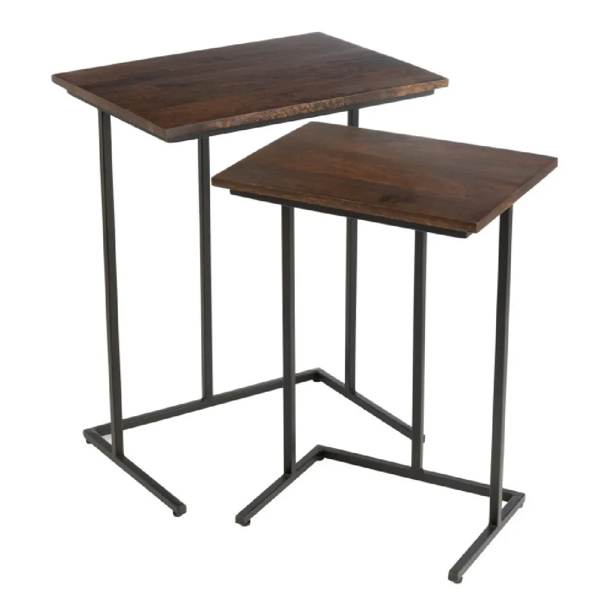 Paris Prix Marron Lot De 2 Tables D'appoint Gigognes