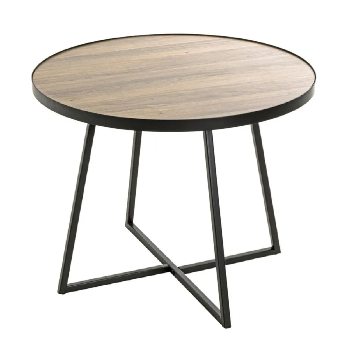Paris Prix Noir Table D'appoint Ronde - & Chêne