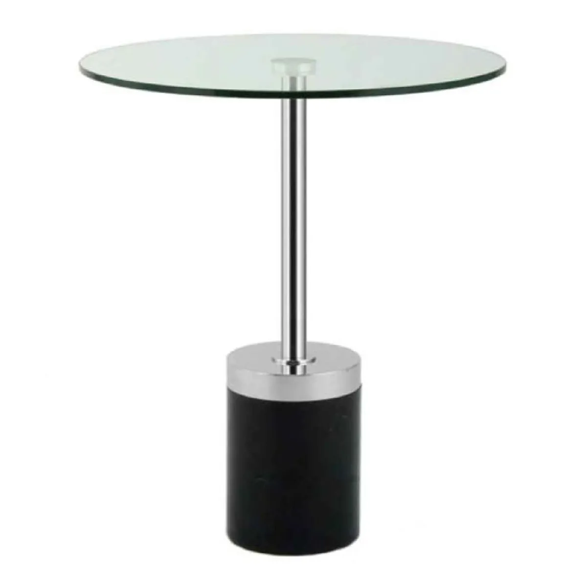 Generique Argent/Noir Table D'appoint En Marbre "Lana" 53Cm & - Image 3