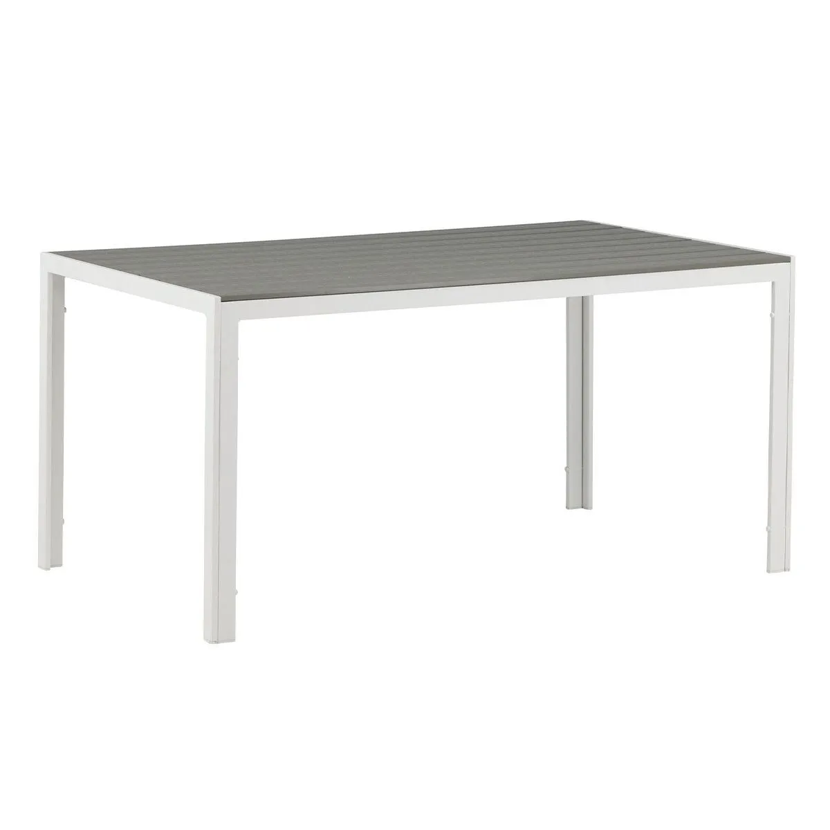 GENERIQUE - Table de Jardin - Aluminium - 150cm - Gris - Image 2