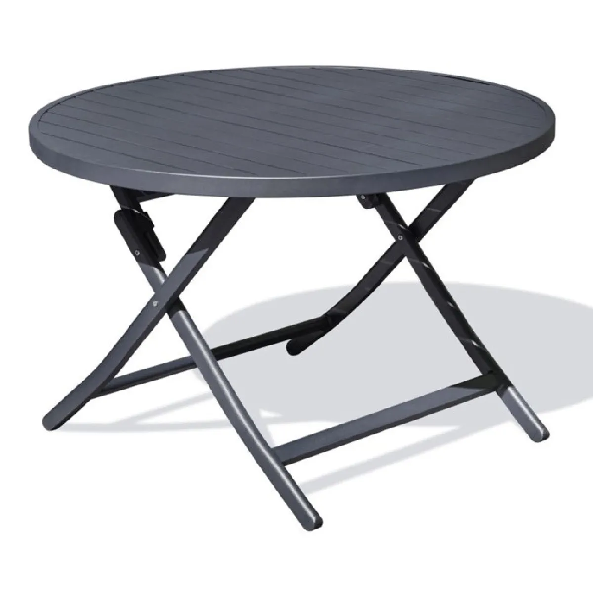 Non Communiqué Gris Table De Jardin Pliante "Marius" 110Cm Anthracite - Image 3