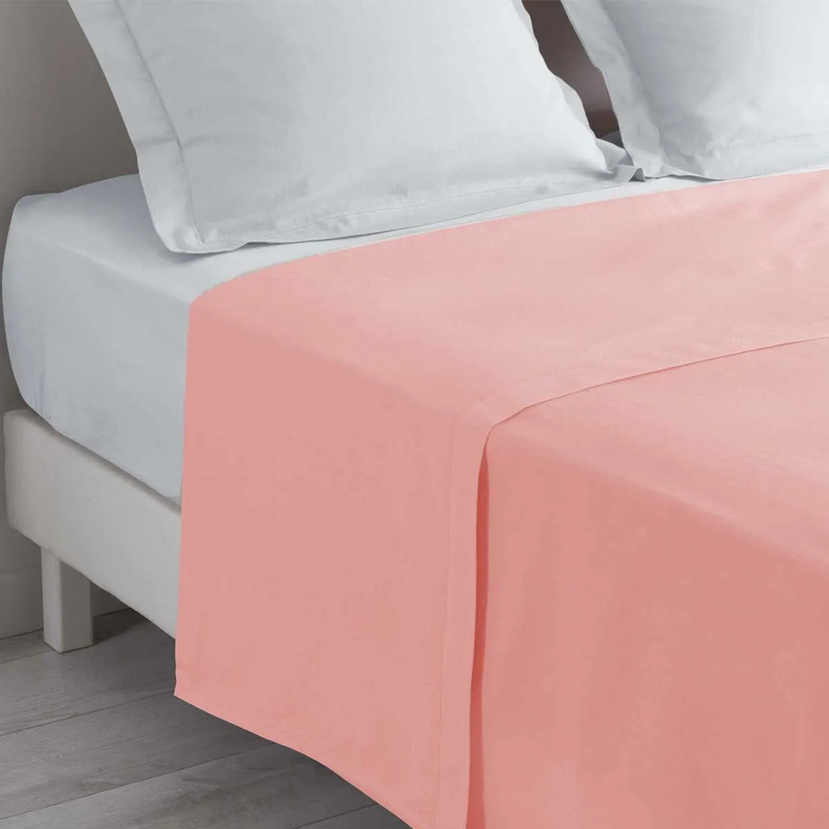 Drap Plat Lina 180x290cm Rose Dragée