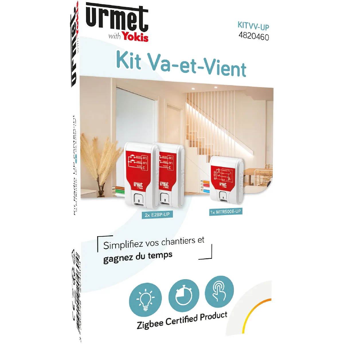 Yokis Kit Va Et Vient - 1 Module Télérupteur + 2 Émetteurs Encastrés - Kitvv-Up