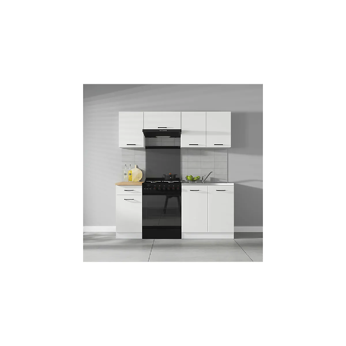Pegane Blanc Cuisine Complète 180 Cm