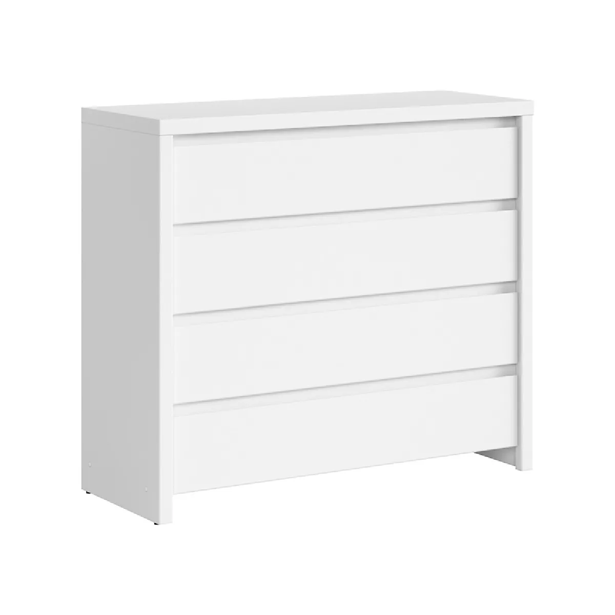 Pegane Blanc Commode 4 Tiroirs