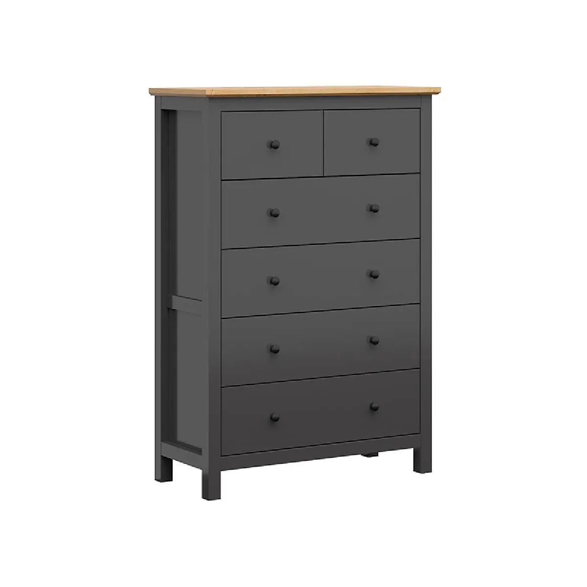 Pegane Commode chiffonnier - Gris graphite