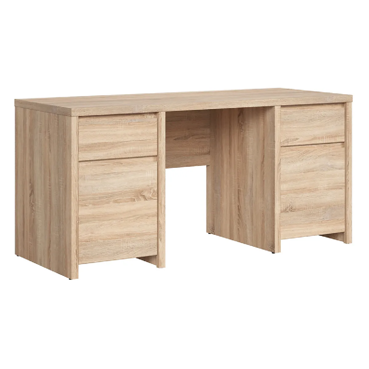 Pegane Bureau Avec Caisson - Chêne