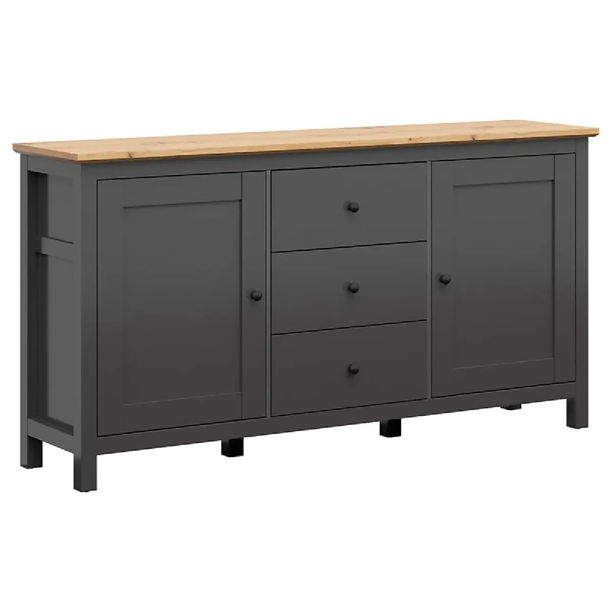 Pegane Commode buffet - Gris graphite