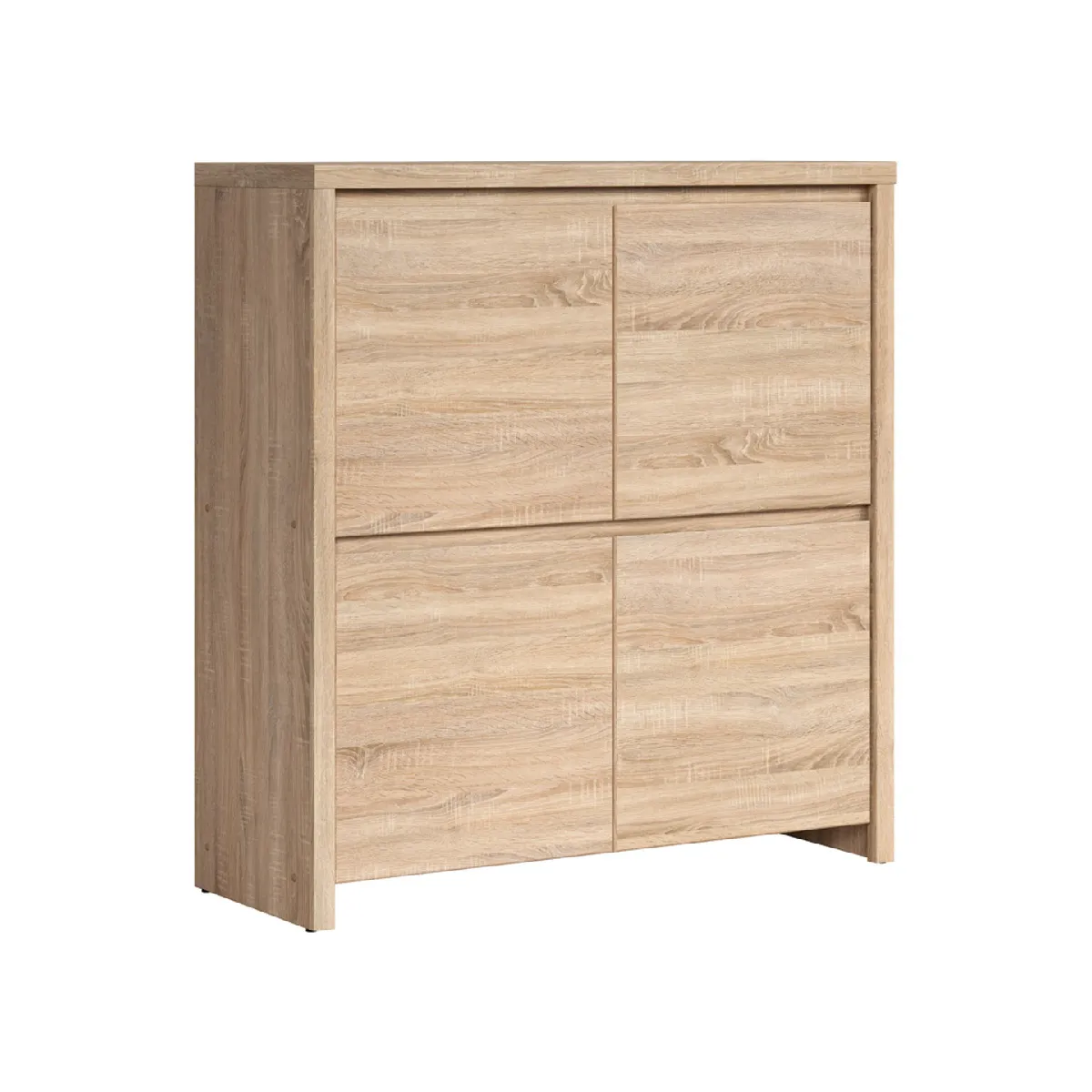 Pegane Commode 4 Portes - Chêne Sonoma