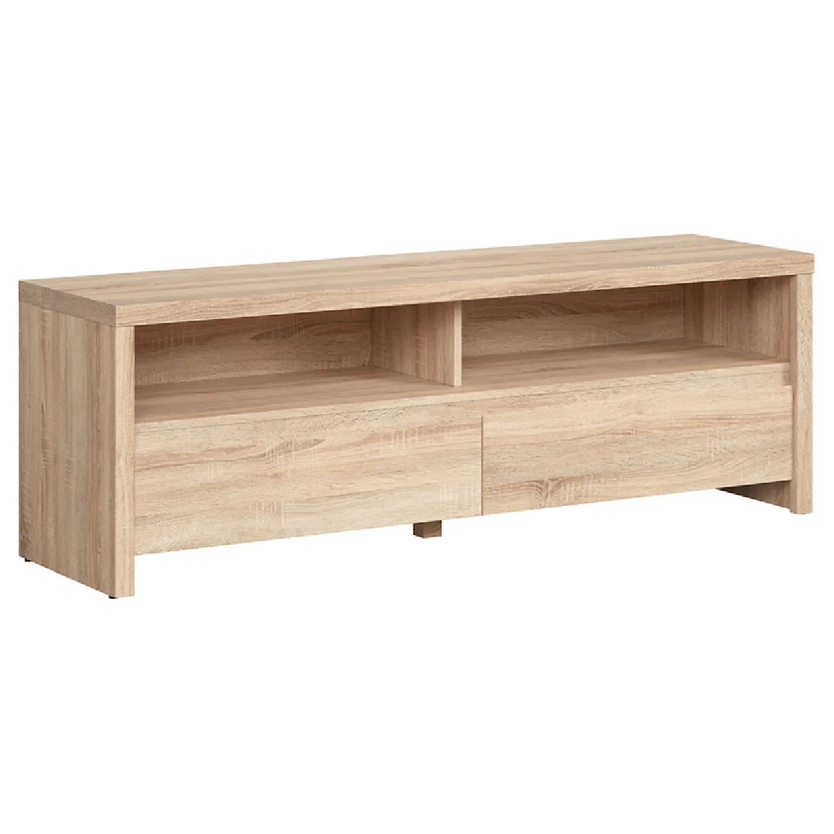Pegane Meuble TV avec tiroirs Chêne - vue 2