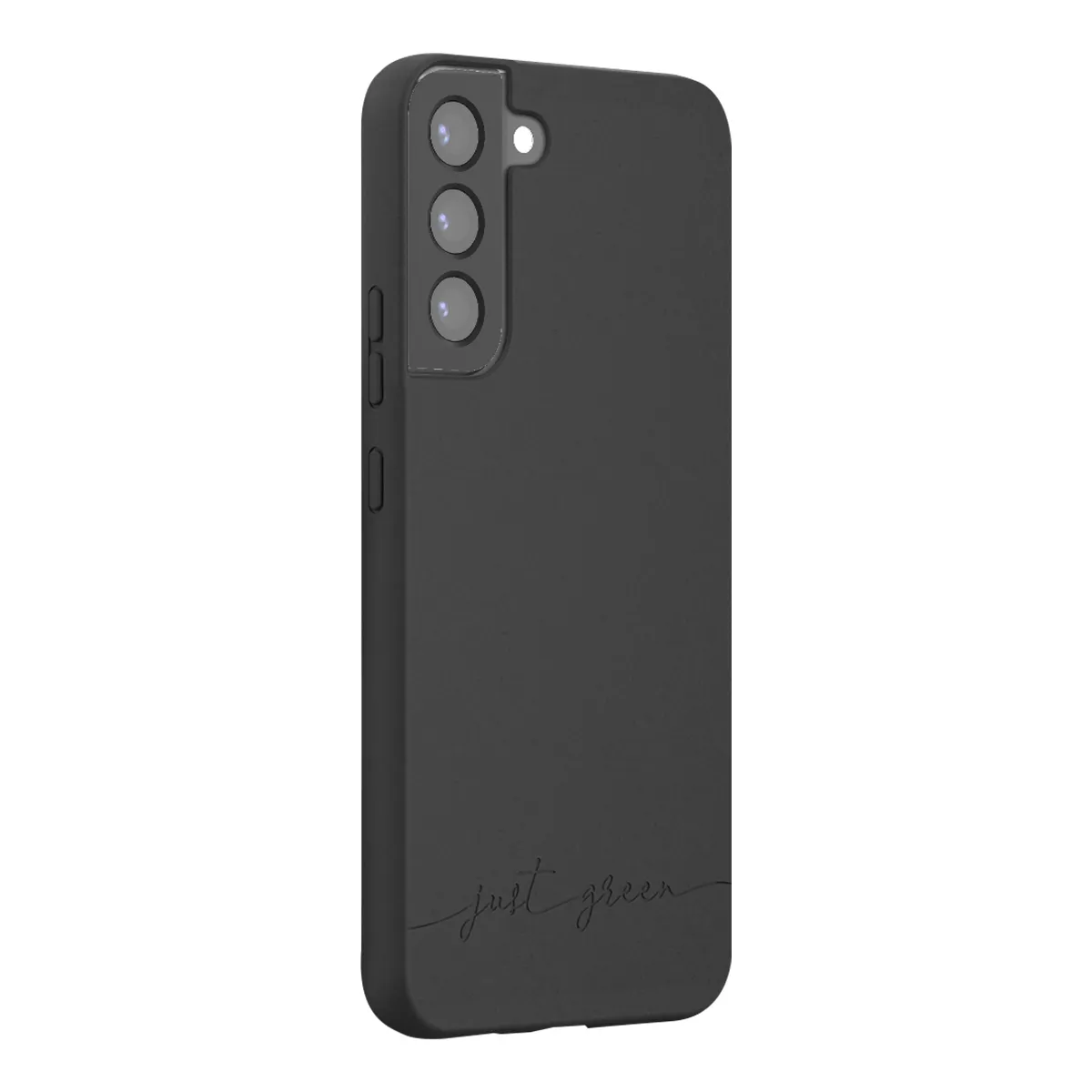 JUST GREEN  Coque pour Galaxy S22 Plus 5G Souple Mod&egrave;le Natura Noir