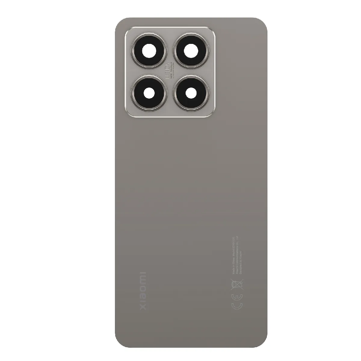 Avizar Gris Clappio Cache Batterie De Remplacement Pour Xiaomi 14T Avec Adhésif Préinstallé