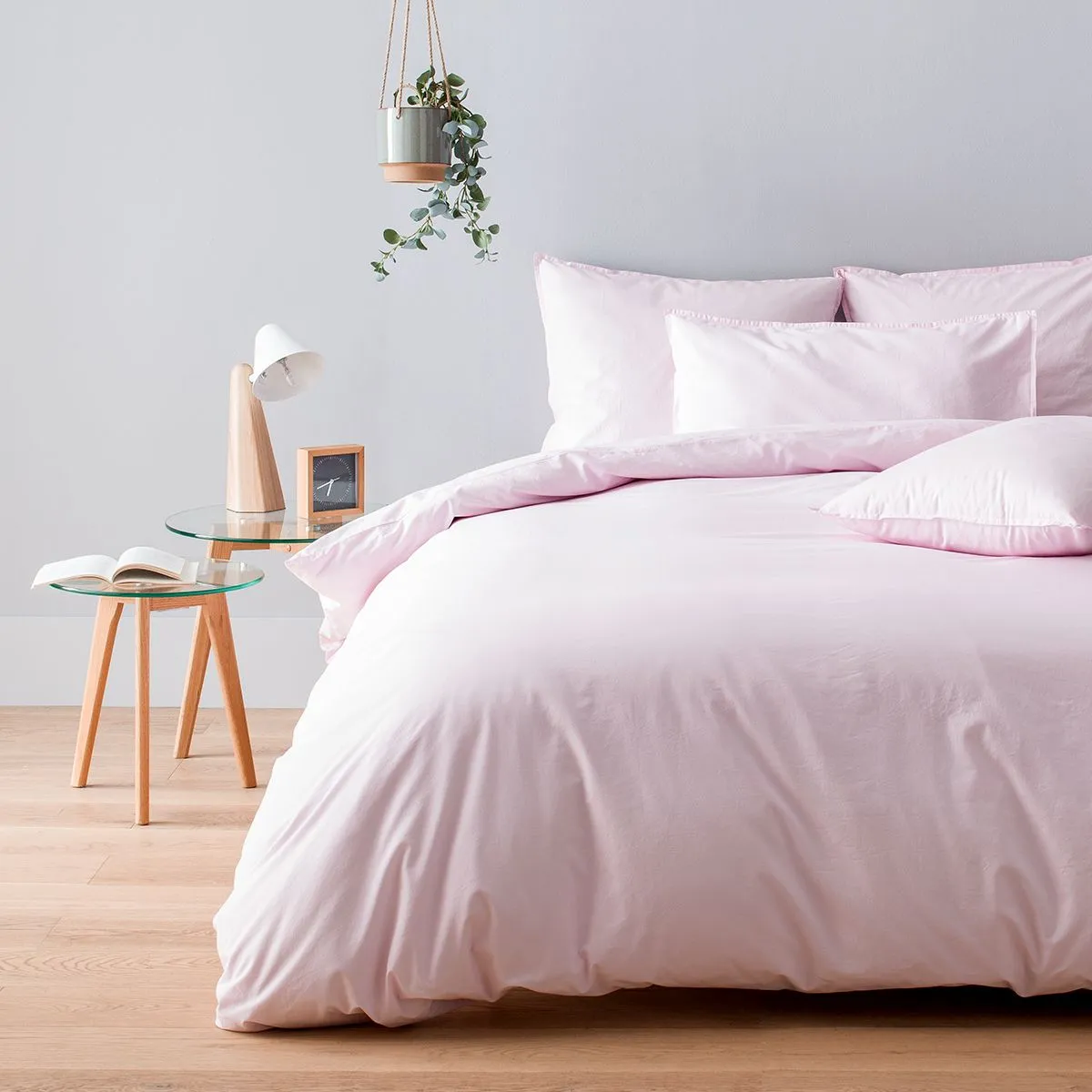 COTTON & CO Housse de couette en percale lav&eacute;e de coton 120 fils