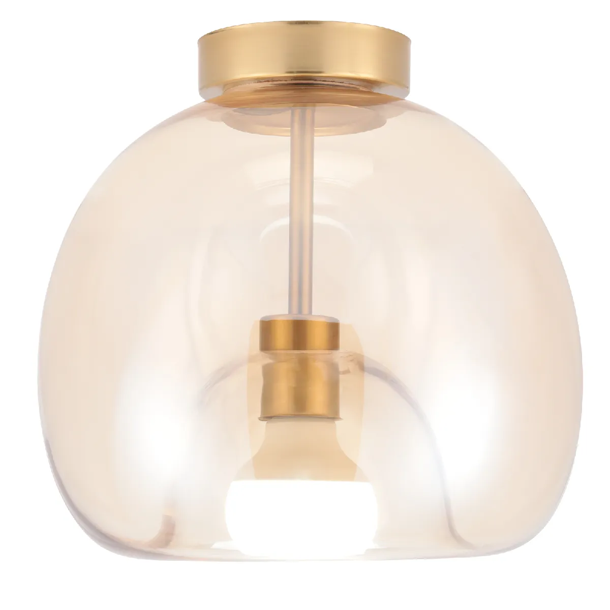 STOEX Plafonnier En Verre Lampe De Plafond Rond Plafonnier Rétro Lustre Moderne E27 - vue 2