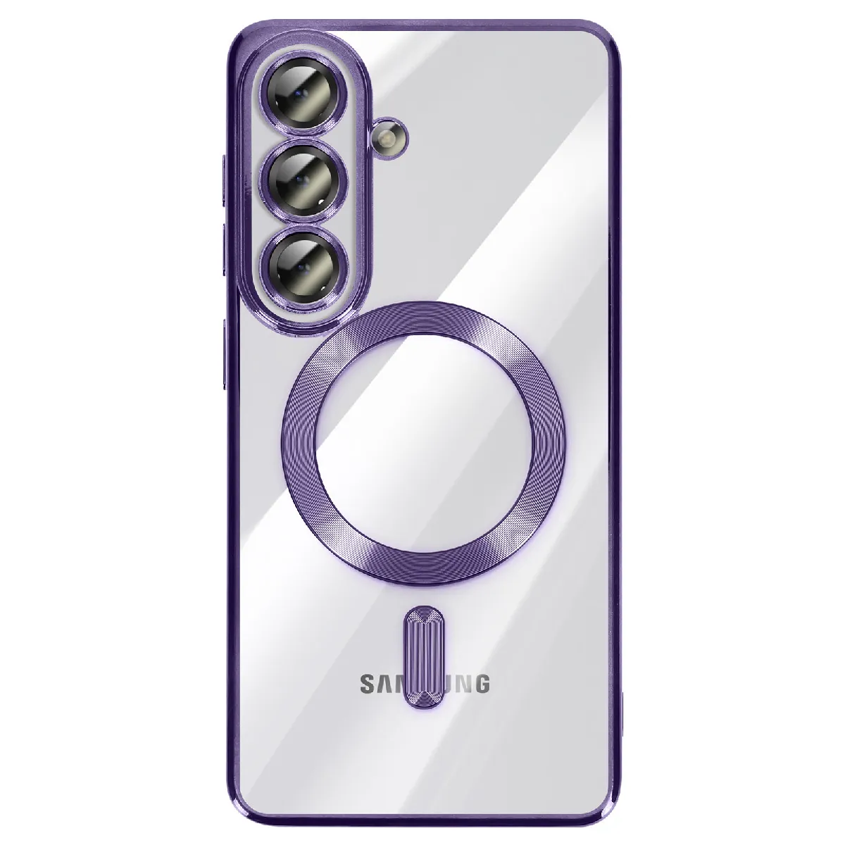 Avizar Violet Coque Pour Galaxy S26 Plus Magsafe Souple Antichocs Avec Contour Chromé