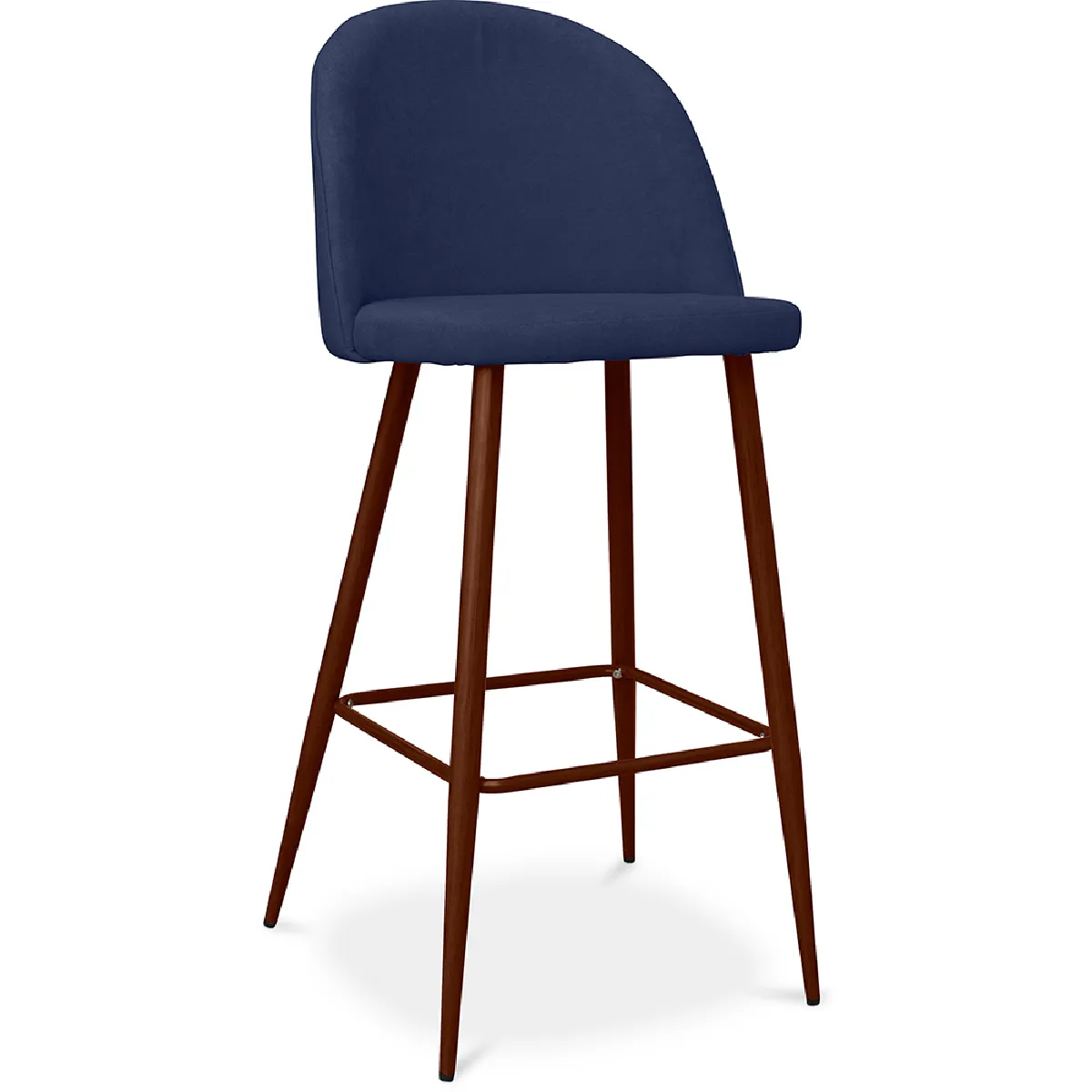 Tabouret rembourré en tissu Design scandinave 76cm Evelyne Jaune - vue 10