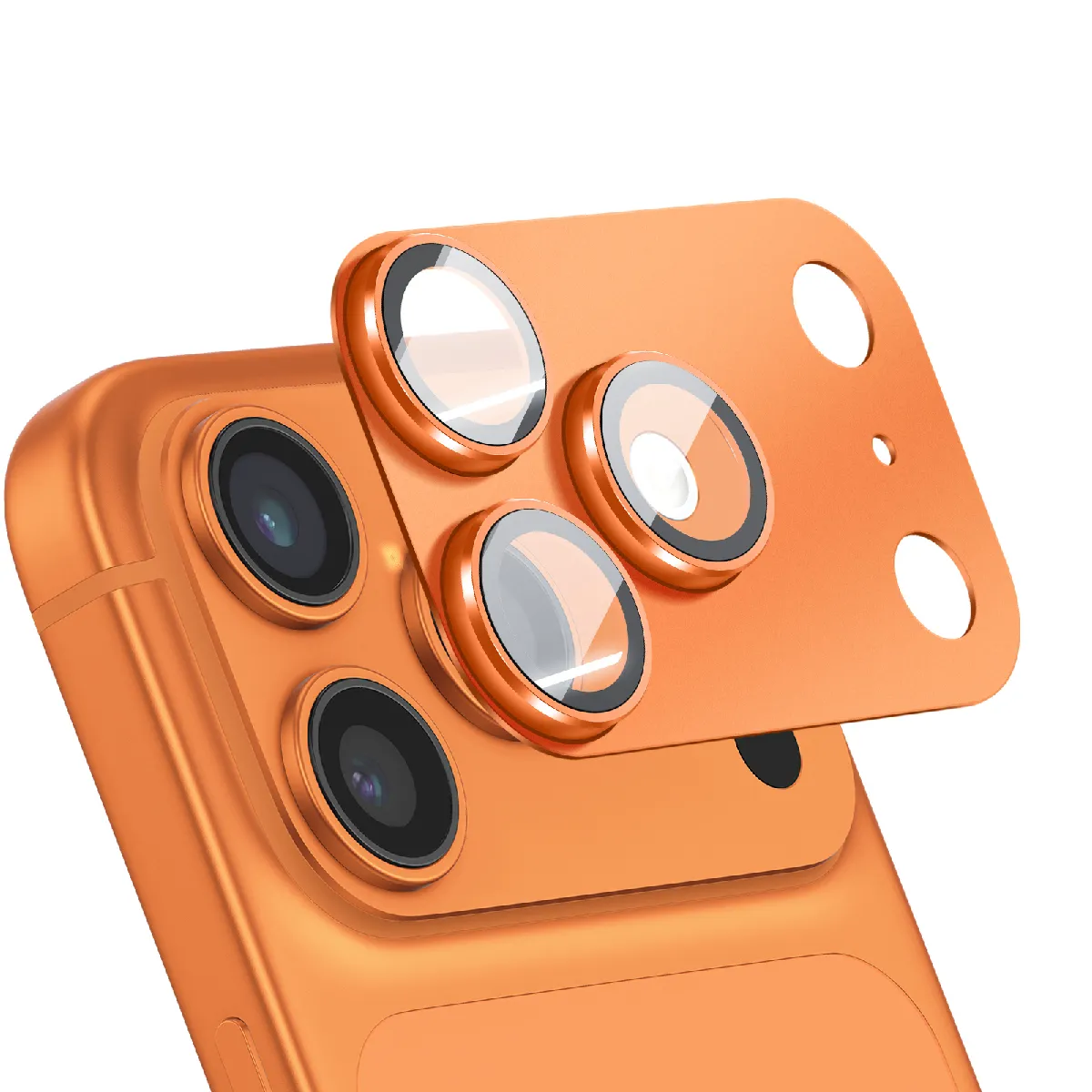 Avizar Orange Protection Objectif Caméra Pour Iphone 17 Pro Cadre Monobloc En Aluminium