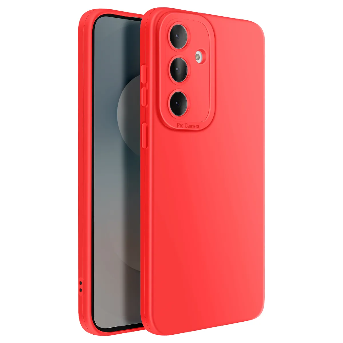 Avizar Rouge Coque Pour Galaxy S25 Fe En Silicone Souple Avec Renfort Bloc Caméra