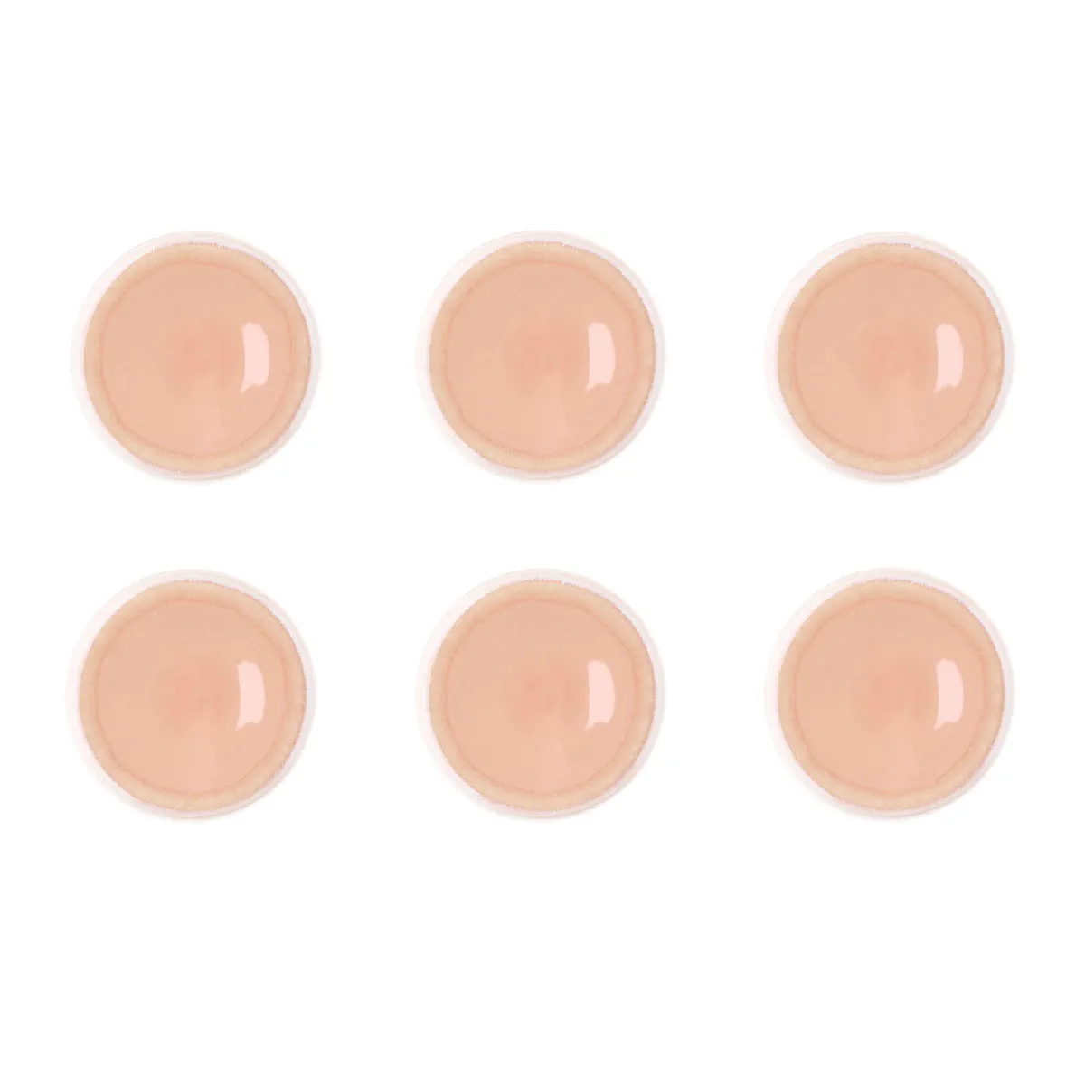 Assiette OXYGEN Ø21,5cm - 6 pièces - Rose poudre