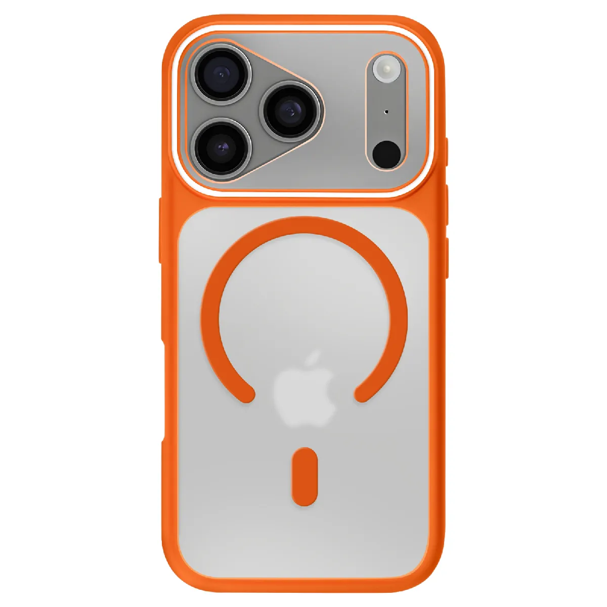 Avizar Orange Coque Magsafe Pour Iphone 17 Pro Protection Bi-Matière Dos Rigide