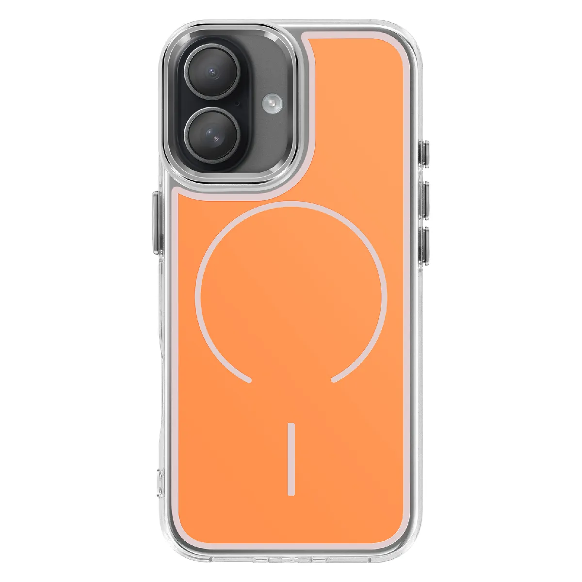 Avizar Orange Coque Magsafe Pour Iphone 16 Protection Bi-Matière Ultra Renforcé