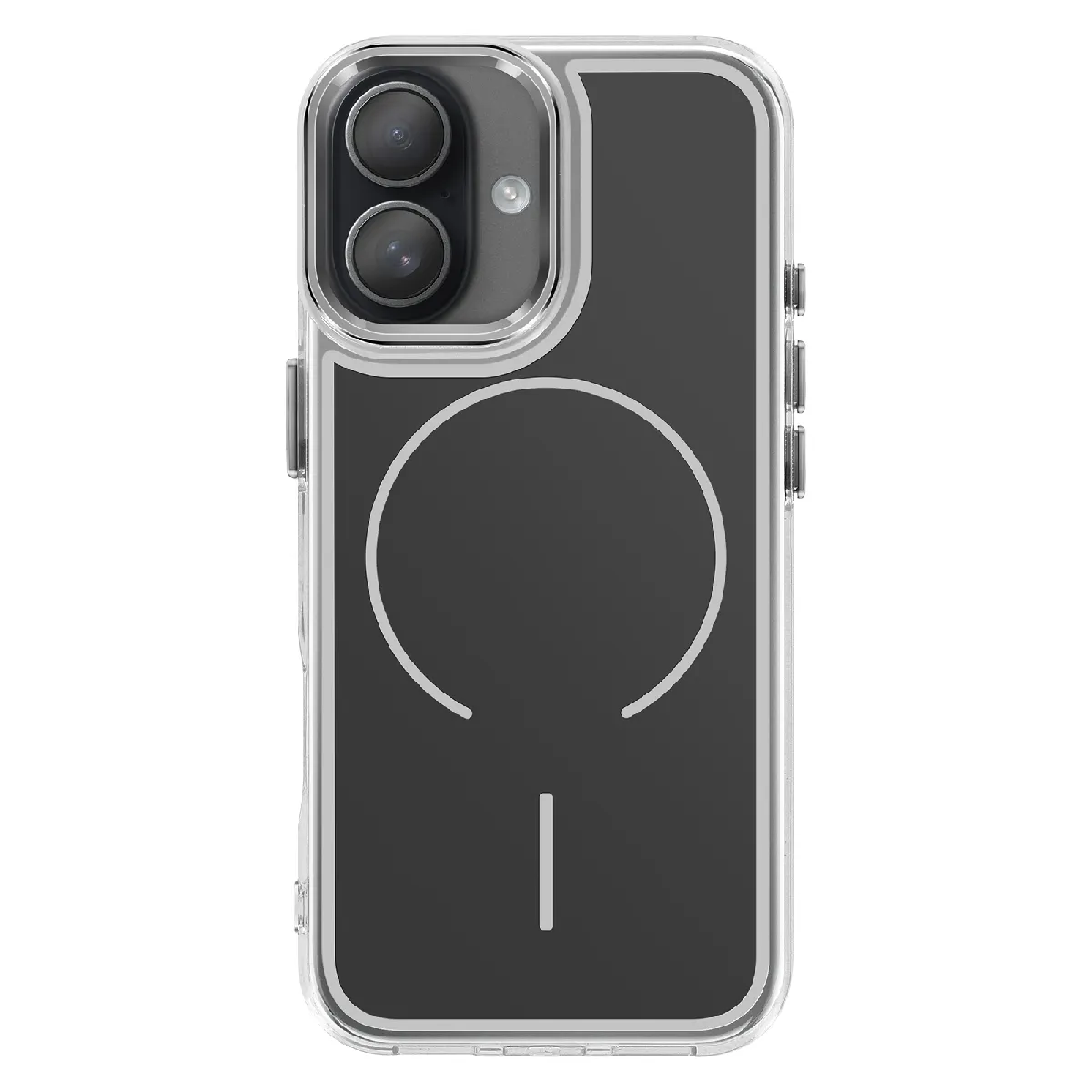 Avizar Noir Coque Magsafe Pour Iphone 16 Protection Bi-Matière Ultra Renforcé