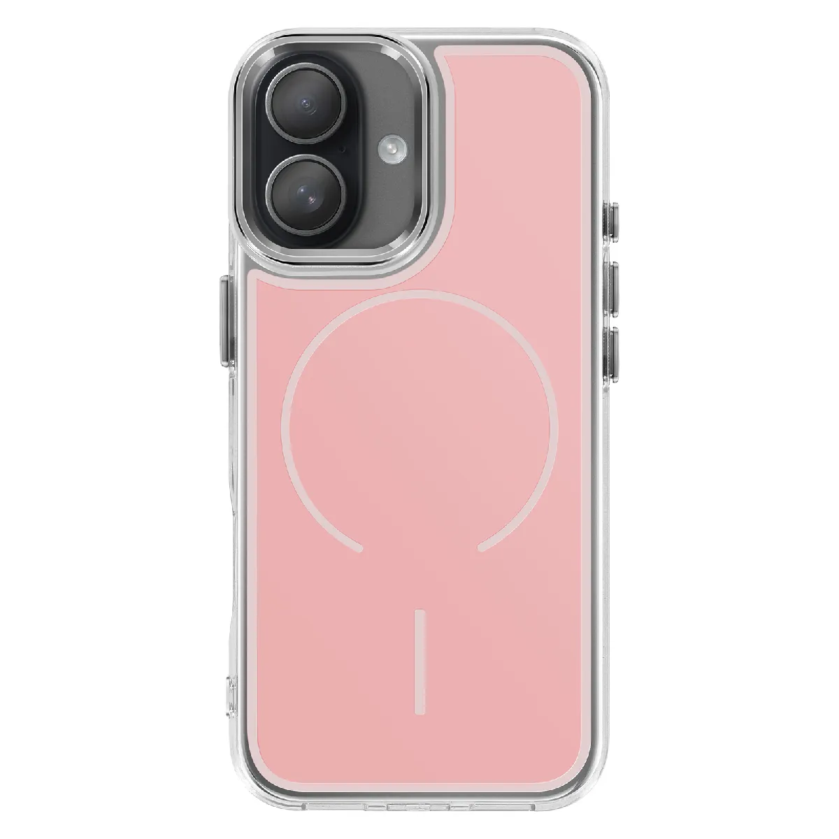 Avizar Rose Coque Magsafe Pour Iphone 16 Protection Bi-Matière Ultra Renforcé