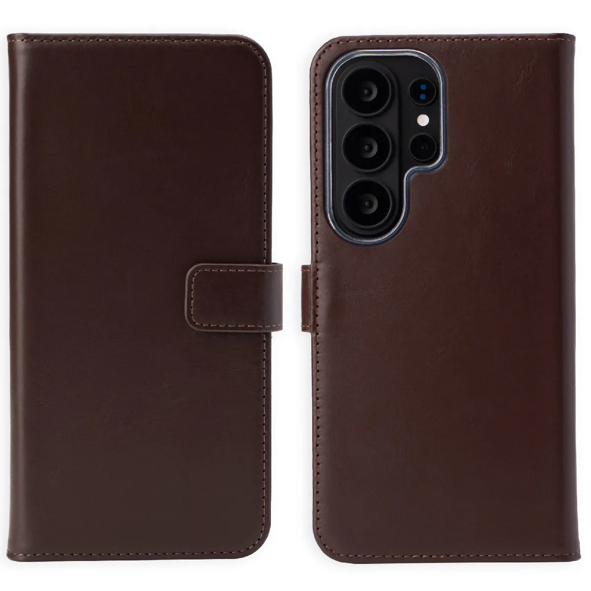 Selencia Marron Étui Portefeuille Pour Samsung Galaxy S26 Ultra