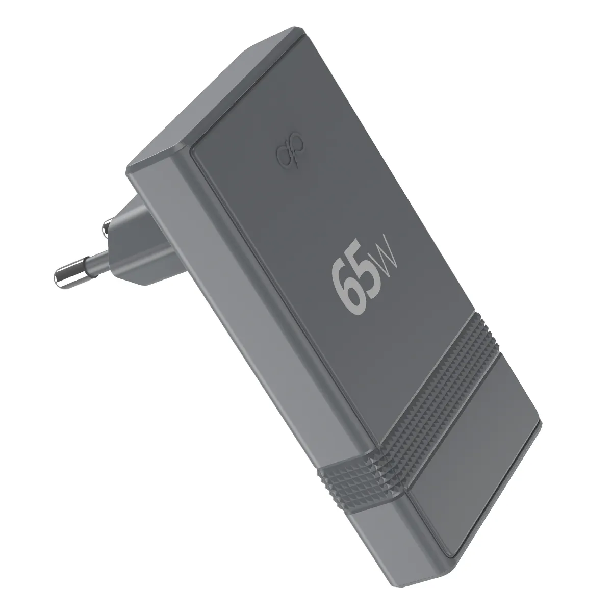 Force Gris Power Chargeur Secteur 2 Usb-C Pd 65W Série L Shape Gan Charge Rapide