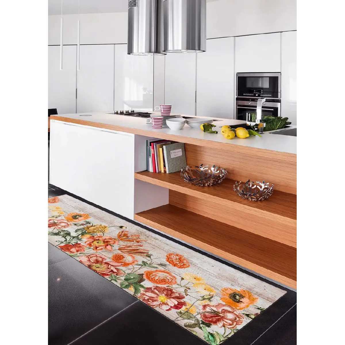 ATTICGO Tapis de cuisine fleurs RICCI 52x100 cm - vue 8