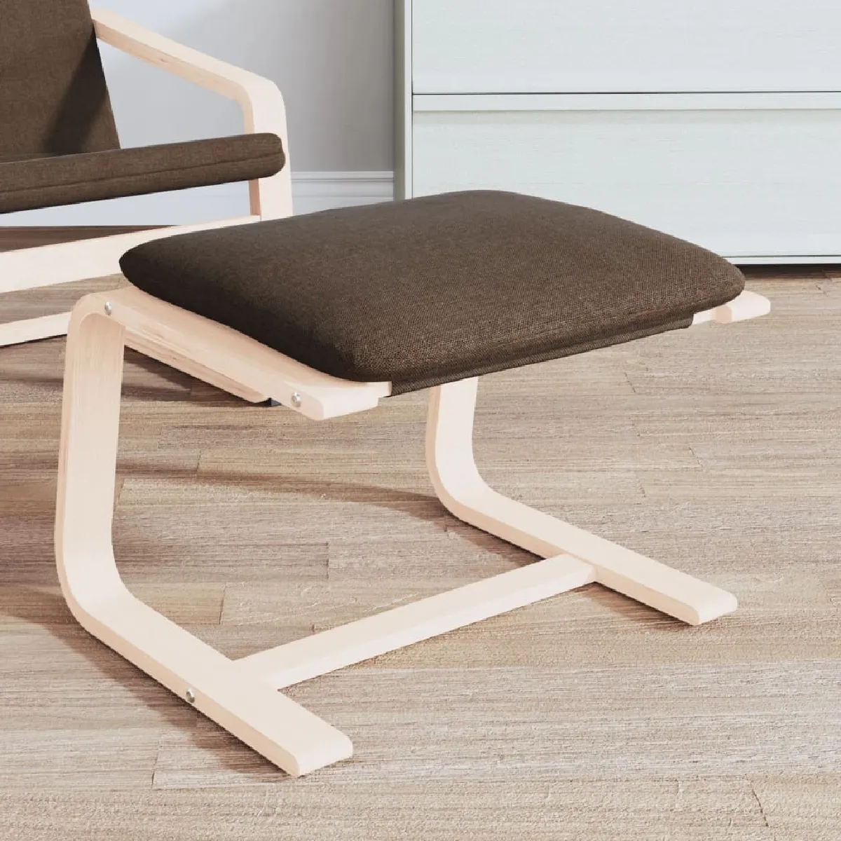 VIDAXL Repose pied Jaune tissu - vue 6