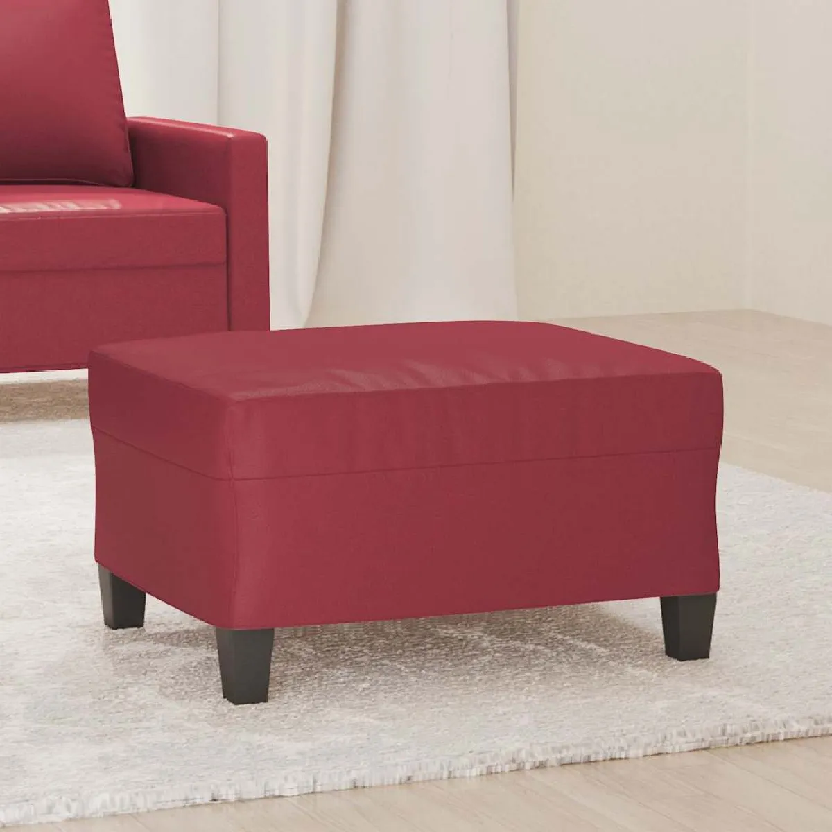 Non Communiqué Rouge Vidaxl Tabouret 70X55x41 Cm Similicuir Bordeaux349359 - Image 3