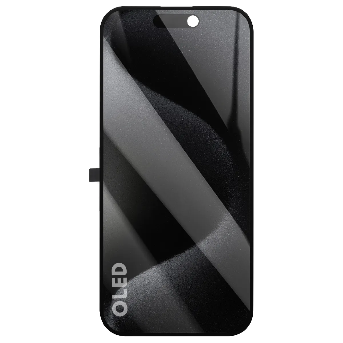 Avizar Noir Clappio Écran Pour Iphone 15 Pro Dalle Soft Oled Avec Vitre Tactile Réactif