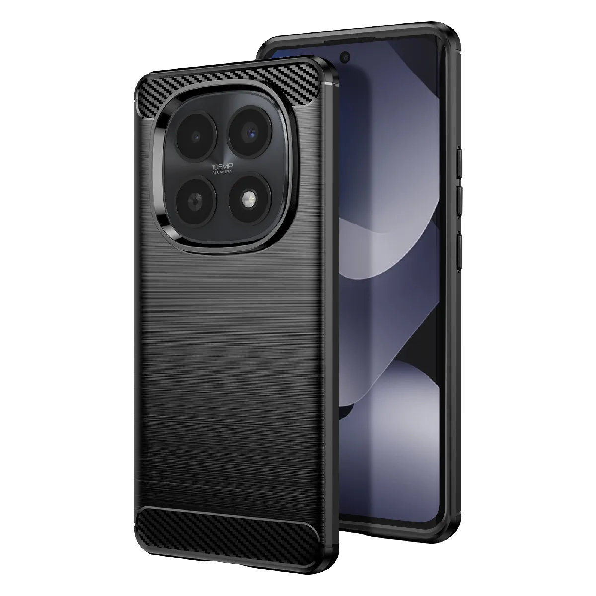 Avizar - Coque pour Redmi Note 15 5G / 4G - Effet Carbone - Noir - Image 2