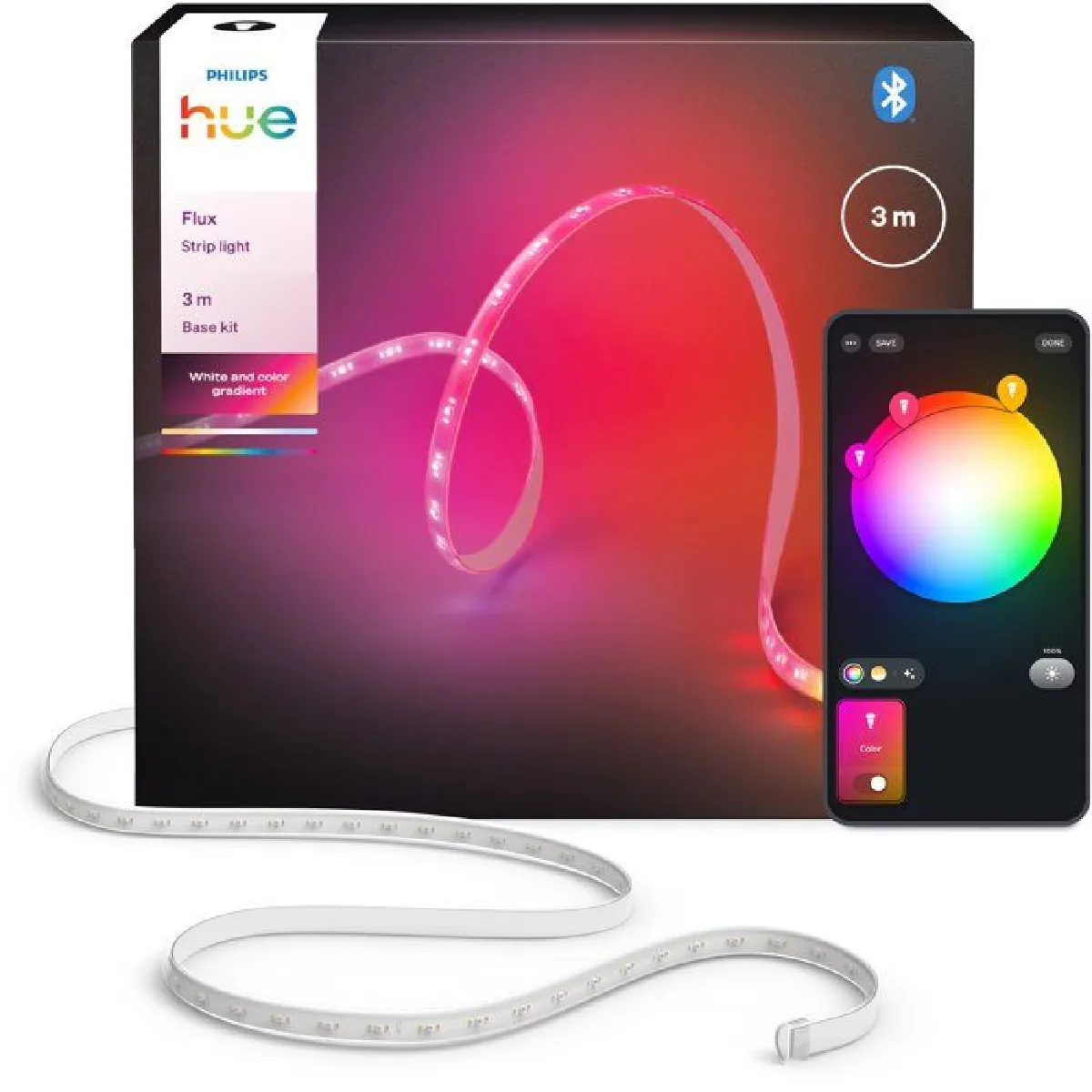 Philips Hue - Flux - Ruban LED connecté - 3m - Blanc - Image 3
