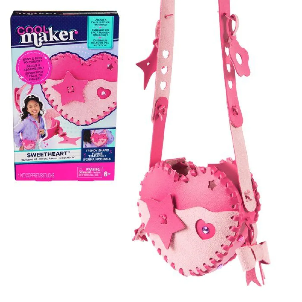 Kit DIY Cool Maker Spin Master Bolso Corazón Simili Cuir avec Strass et Charms - Image 4