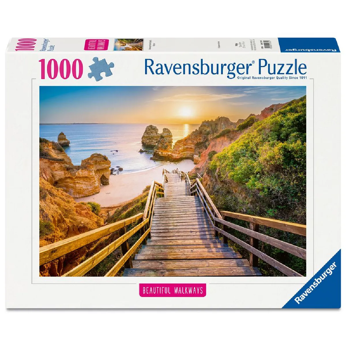Puzzle 1000 pièces : Escalier vers la plage de Camilo Algarve Ravensburger France - vue 4