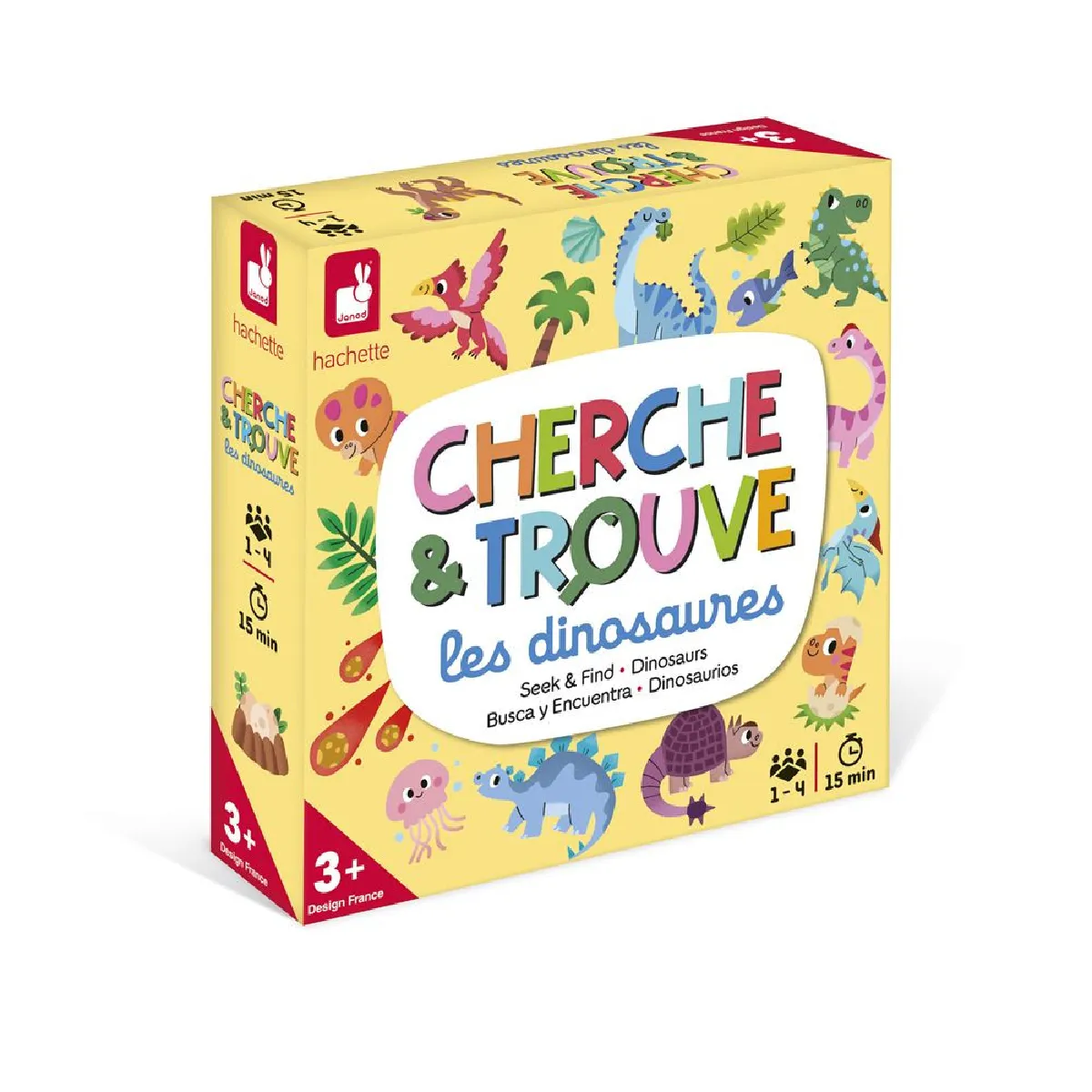 Janod Multicolore Jeu D'adresse Mon Premier Cherche Et Trouve Dinos - Image 4