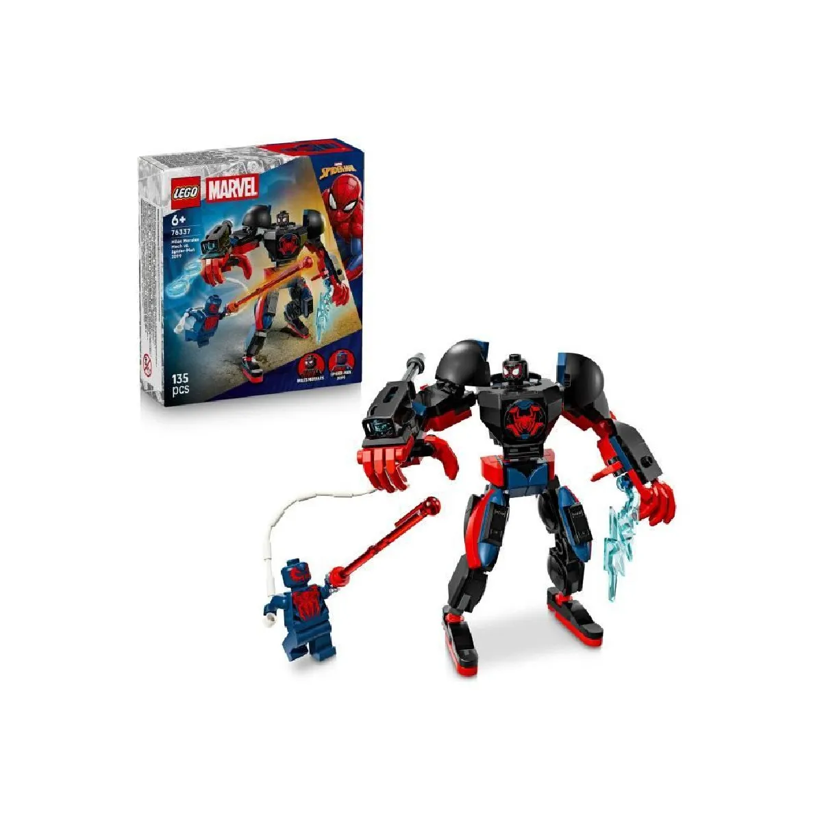 LEGO® Super Heroes 76337 Le robot de Miles Morales contre Spider Man 2099 - vue 4