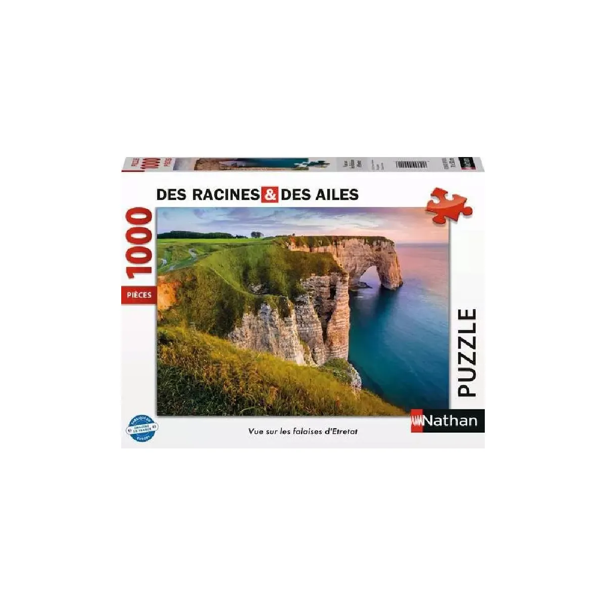 Puzzle 1000 pièces : Vue sur les falaises d'Etretat Des racines et des ailes Ravensburger Nathan - vue 2