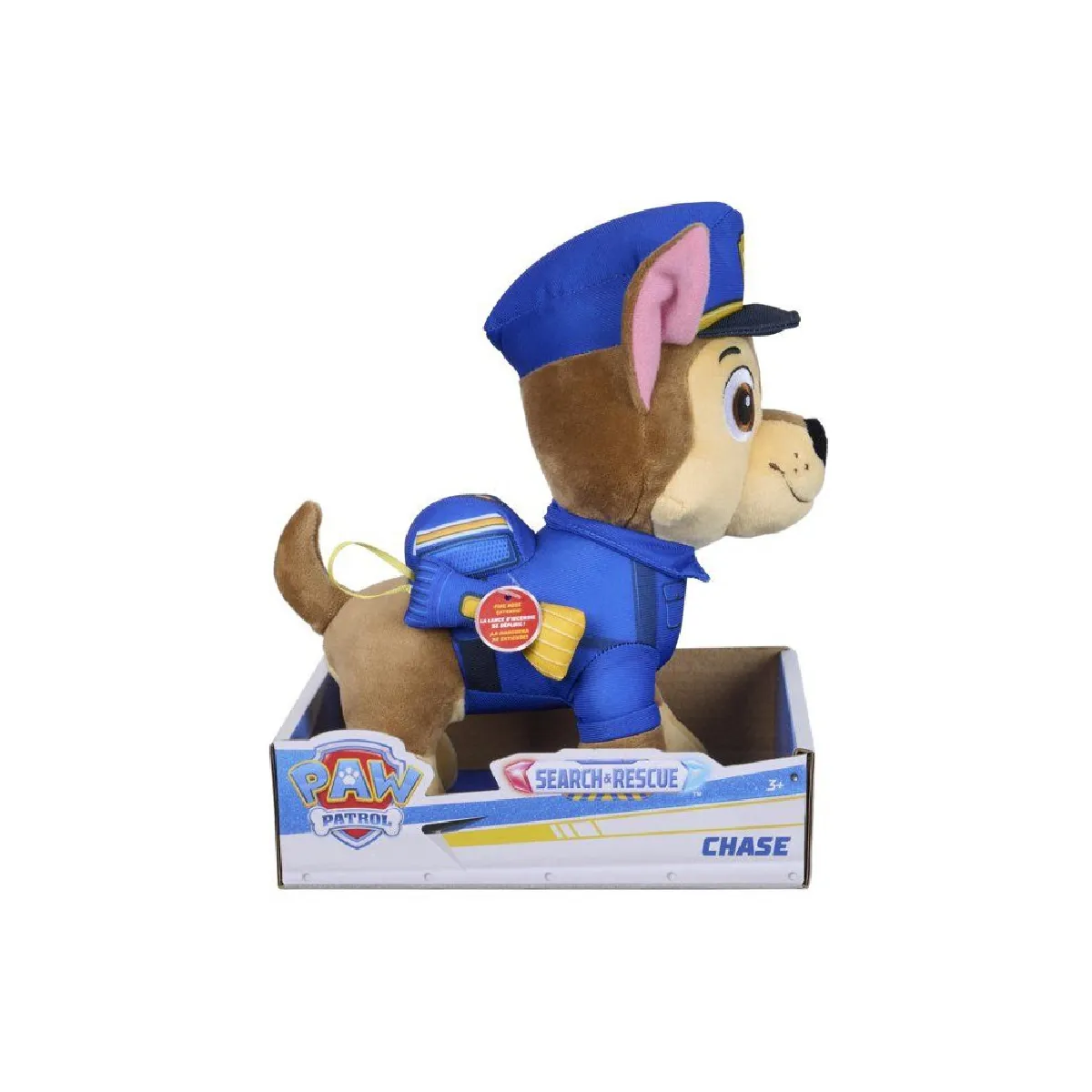 PAW Patrol PELUCHE 25 CM CHASE SEARCH & RESCUE La Pat' Patrouille - vue 2