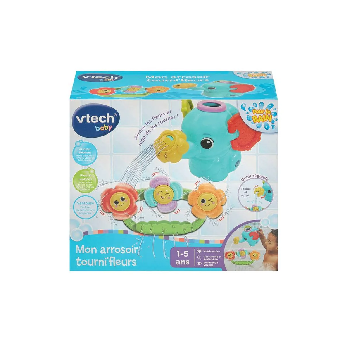 Jouet pour le bain Vtech Baby Mon arrosoir tourni' fleurs - vue 2