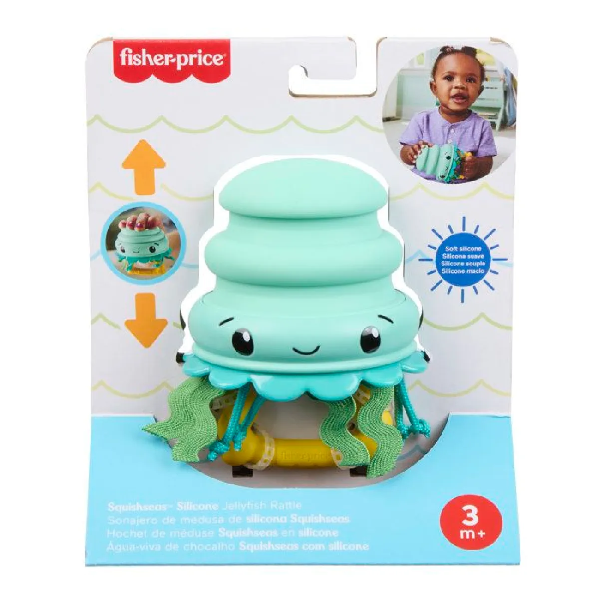 Squishseas Hochet et Anneau de Dentition Silicone Océan Assorti - vue 5