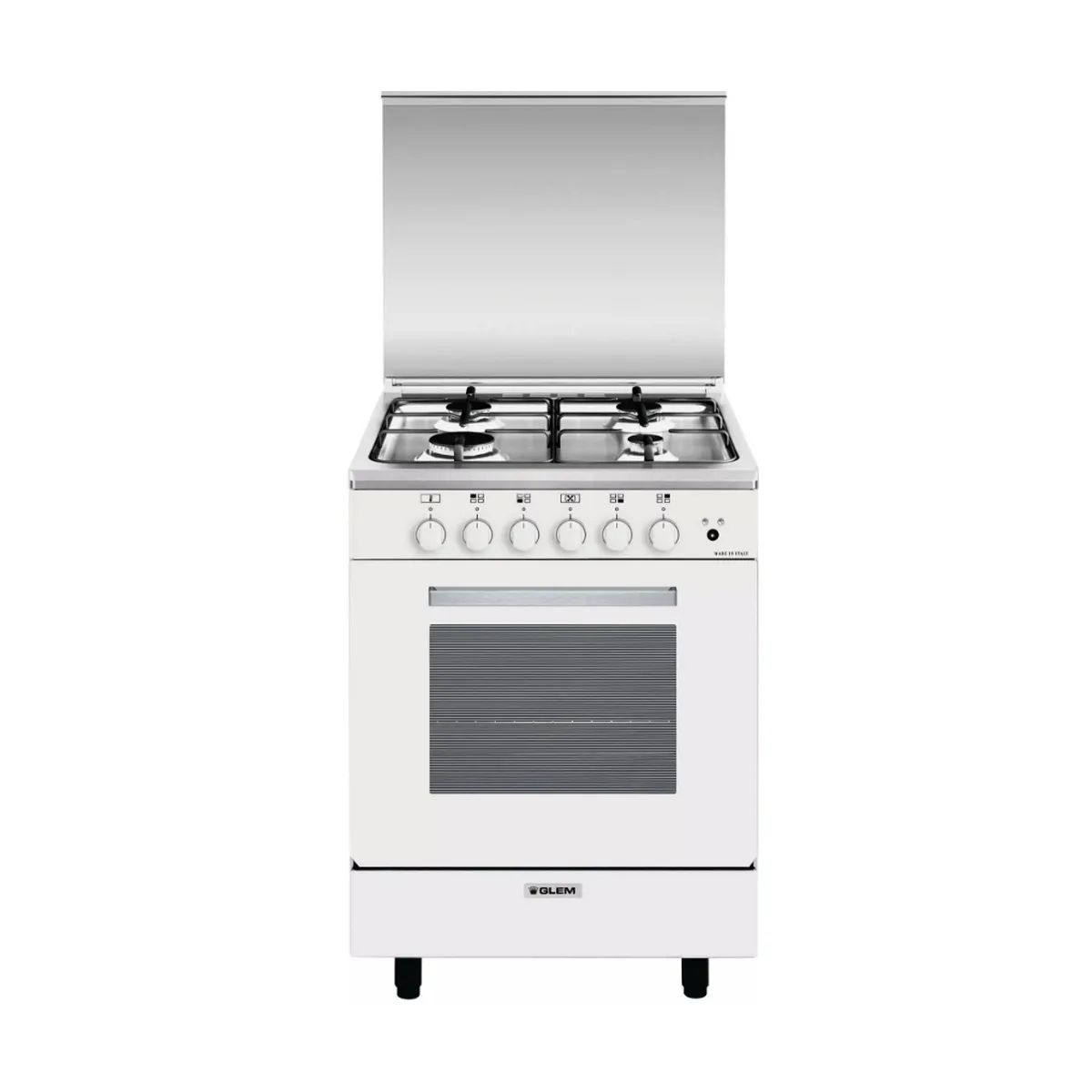 GLEM Cuisini&egrave;re gaz 57l 4 feux blanc - GA660CVMWH -  GAS