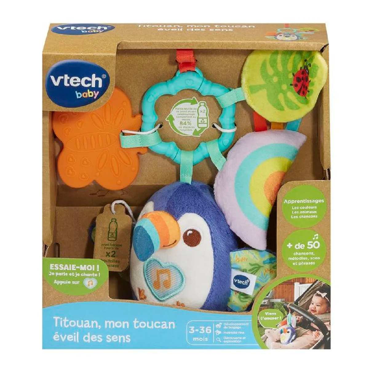 VTech Titouan Mon Toucan Éveil Des Sens Bouteilles Plastique Recyclées - vue 9