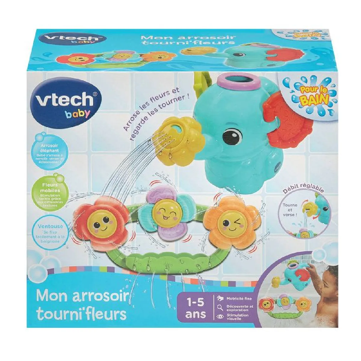 Jouet pour le bain Vtech Baby Mon arrosoir tourni' fleurs - vue 2
